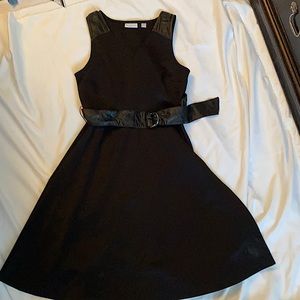 New York & Co black midi dress